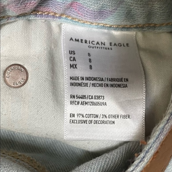 Distressed Edge Patterned Denim Skirt - Picture 2 of 3